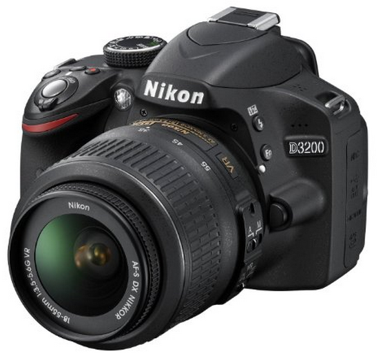 Nikon D3200 Digital SLR Camera with 18-55mm VR Lens Kit - Black