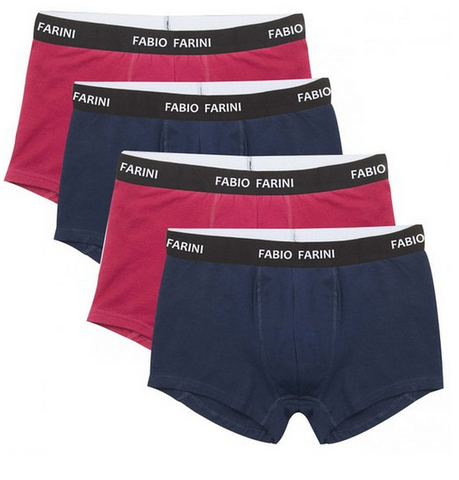 Pack of 4 Boxershort Fabio Farini Underwear Cotton